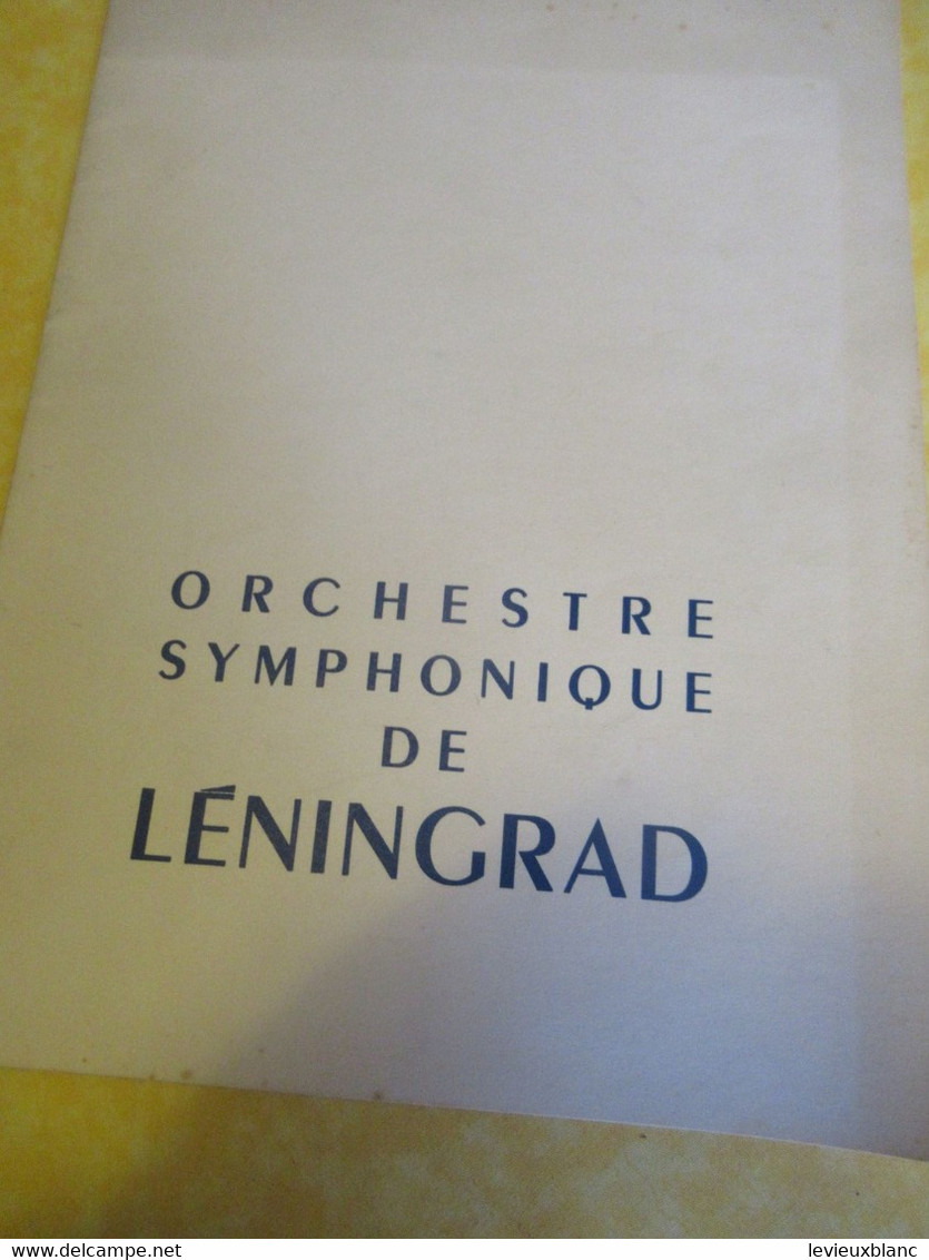 Programme Ancien/Musique/ Orchestre Symphonique De LENINGRAD/Théâtre National Du Palais De Chaillot/1960    PROG356 - Programma's