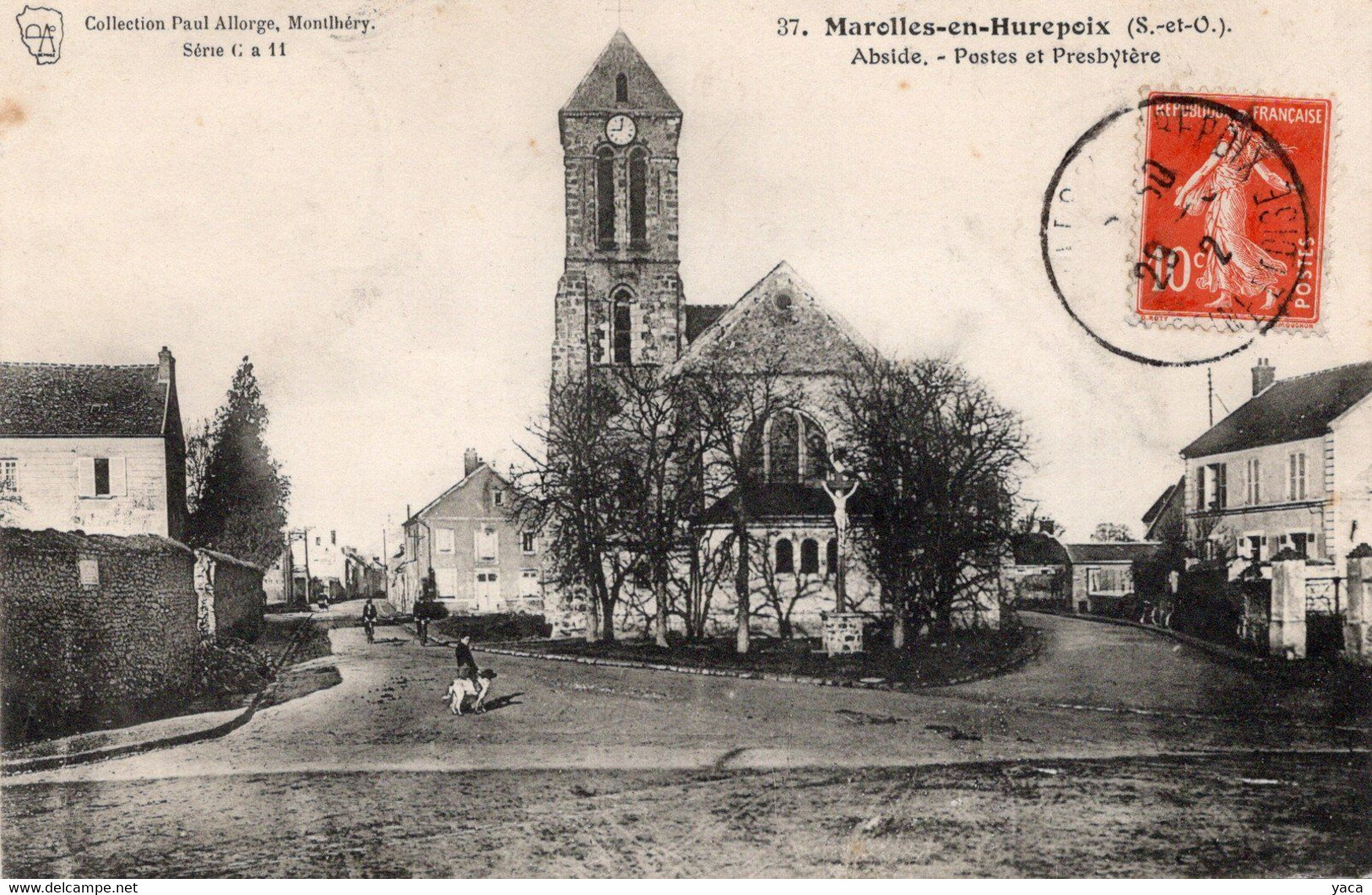 Marolles En Hurepoix Abside Postes Et Presbytère - Poste & Facteurs