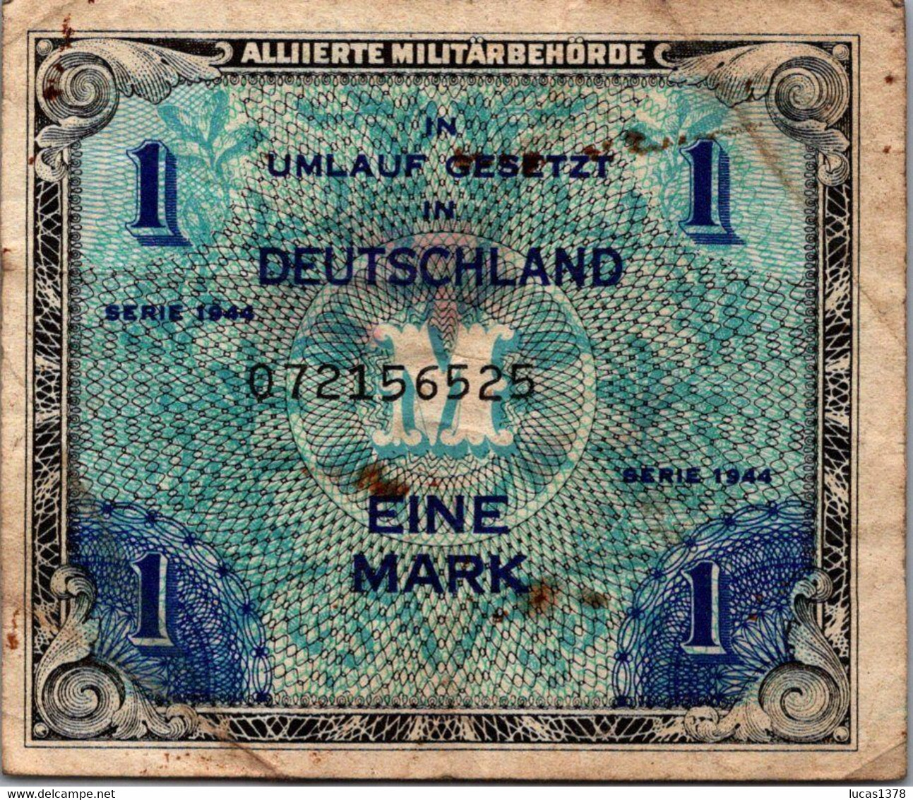 ALLEMAGNE 1 MARK - SERIE 1944 - 1 Mark