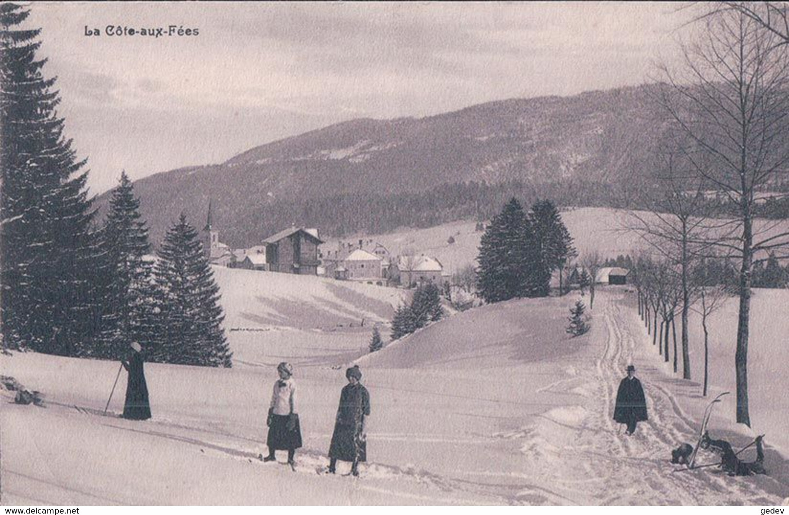 La Côte Aux Fées NE Sous La Neige, Partie De Ski De Fond (3299) - La Côte-aux-Fées