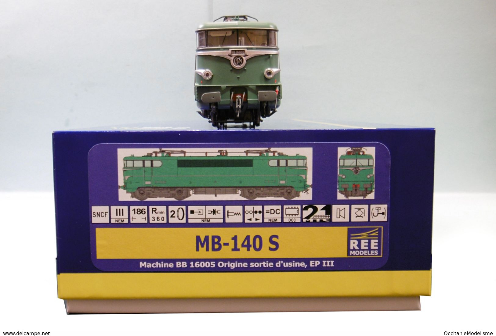 REE - Locomotive Electrique BB 16005 Origine SNCF DCC Sound ép. III réf. MB-140 S Neuf NBO HO 1/87