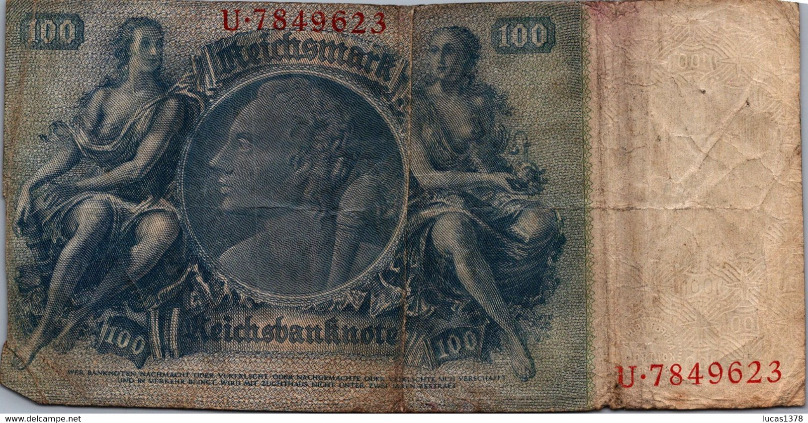 ALLEMAGNE / 100 MARK / REICHSBANKNOTE / 24 - 06 - 1935 - 100 Reichsmark