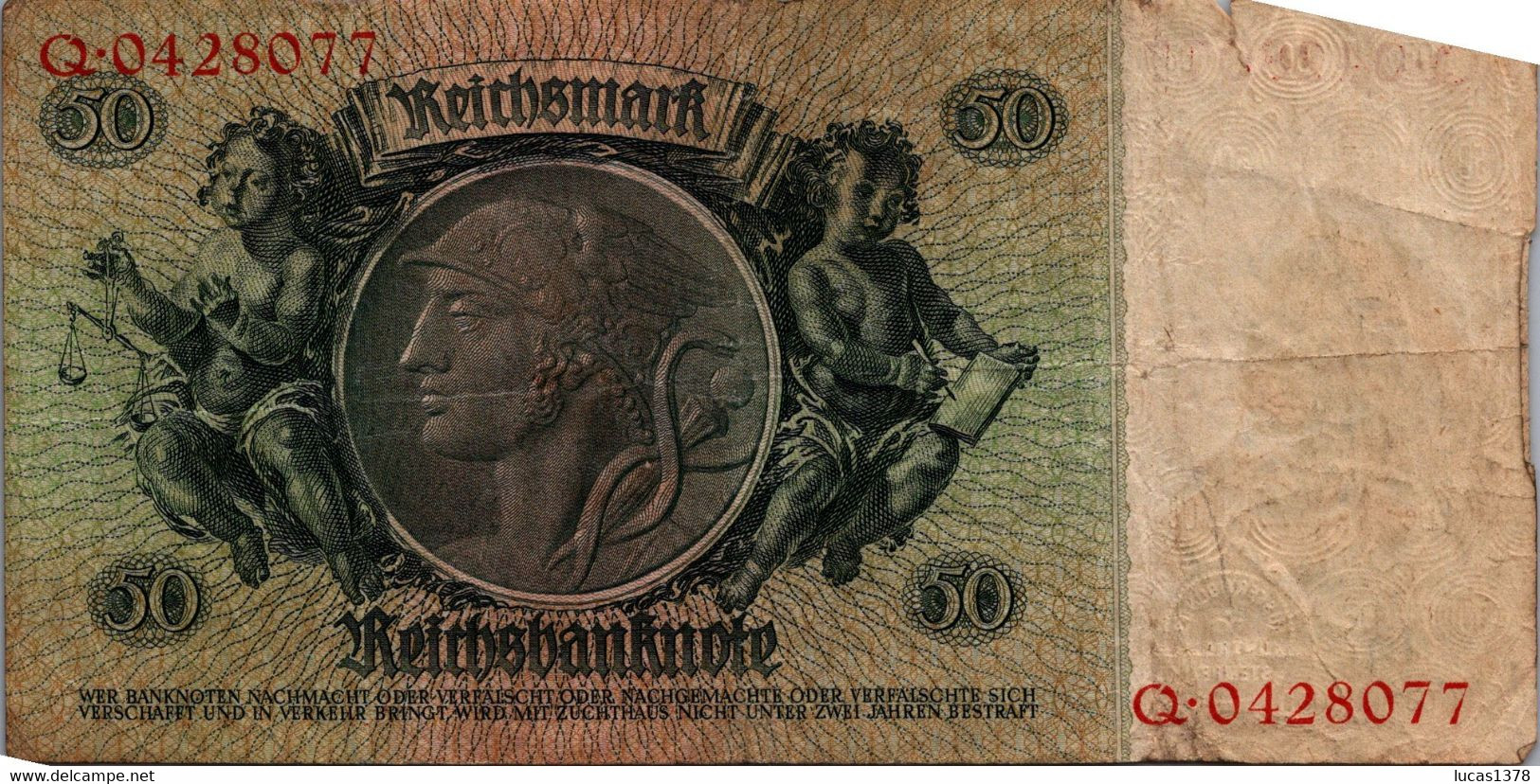 ALLEMAGNE / 50 REICHSBANKNOTE 1933 - 100 Reichsmark