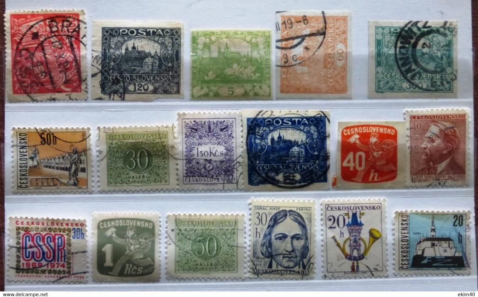 Selection Of Early Used/Cancelled Stamps From Czechoslovakia Various Issues. No Y-189 - Verzamelingen & Reeksen