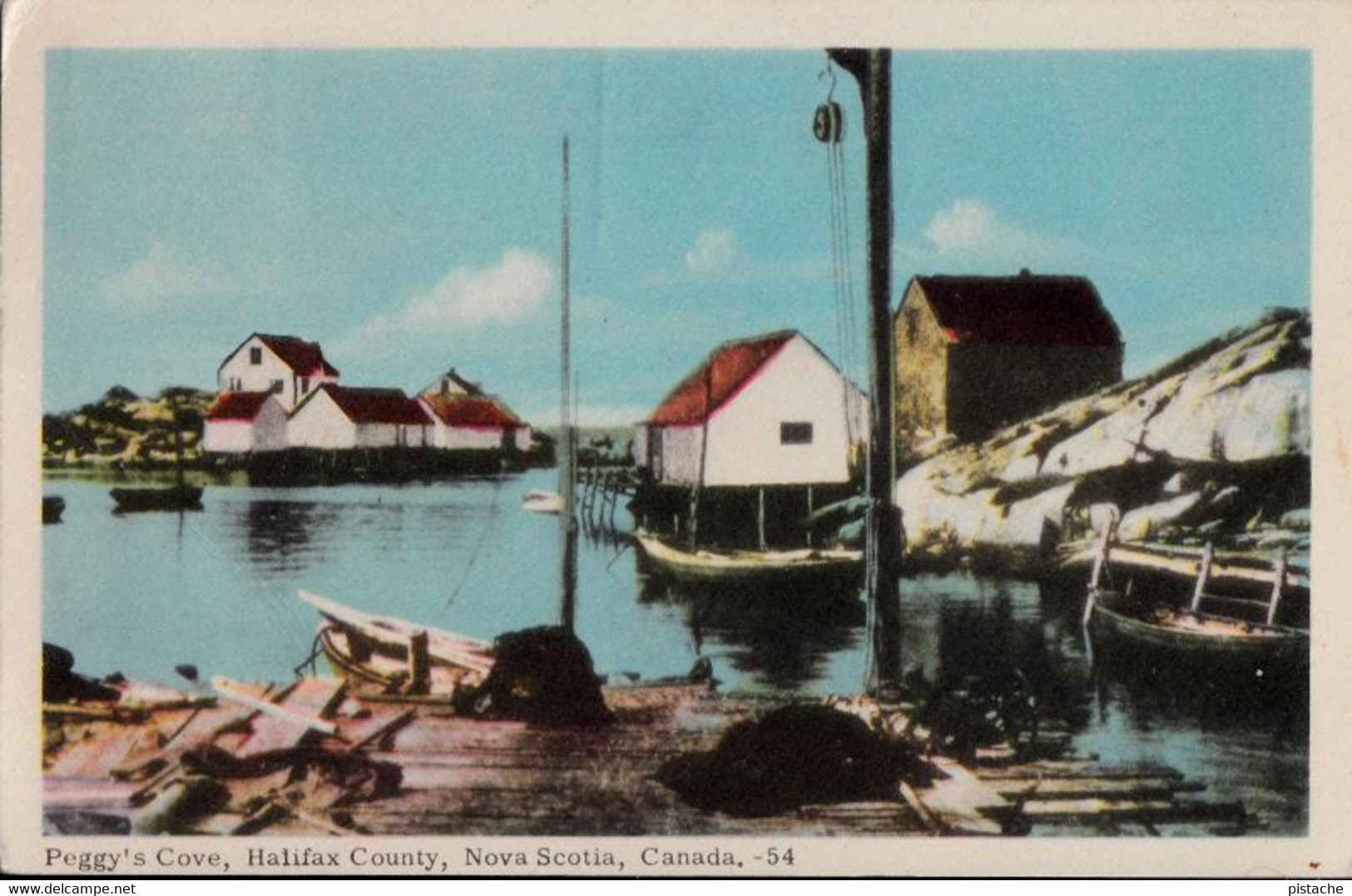 3612 – Halifax County Nova Scotia Canada – Peggy’s Cove – Written Stamp Postmark 1952 – 2 Scans - Halifax