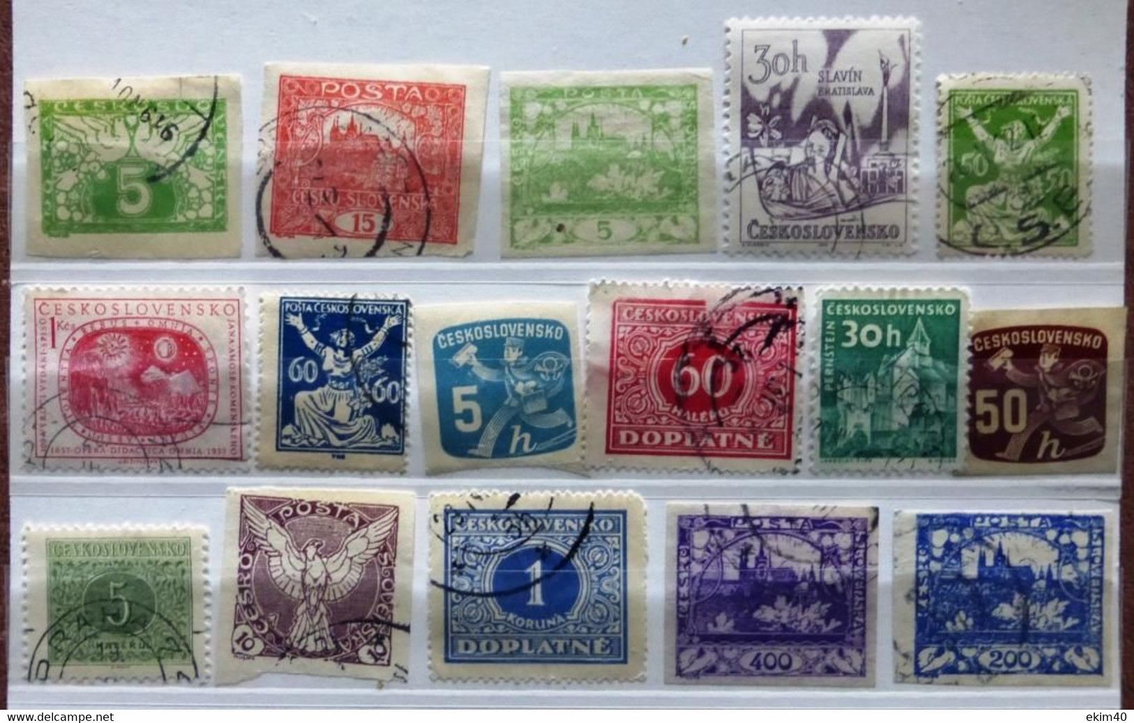 Selection Of Early Used/Cancelled Stamps From Czechoslovakia Various Issues. No Y-191 - Collezioni & Lotti