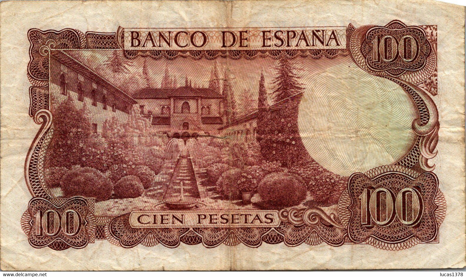 4 BILLETS 100 PESETAS 1970