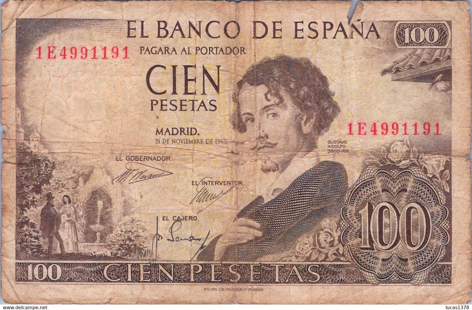 ESPAGNE /  100 PESETAS 1965 - 100 Peseten