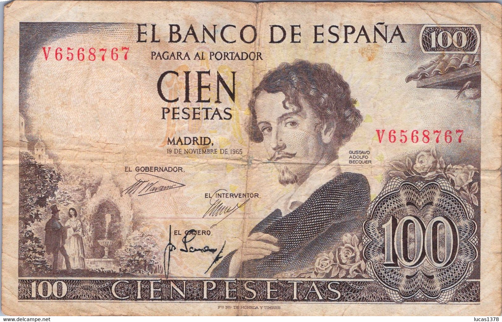 ESPAGNE /  100 PESETAS 1965 - 100 Peseten