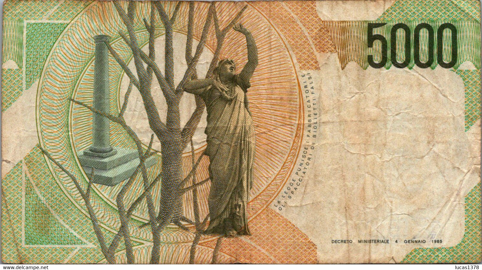 5000 LIRE 1985 - 50000 Liras