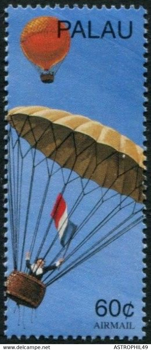 62197010 Palau 1997; Parachute, 1er Parachutiste, Gernerin ; Yt1039 S1038-45 - Paracaidismo