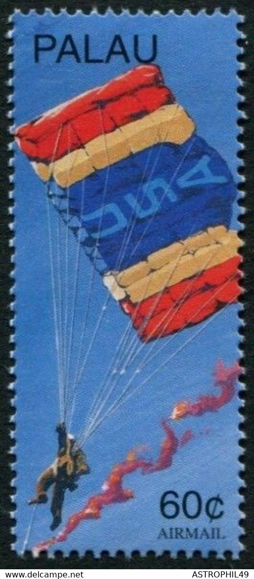 62197016 Palau 1997; Parachute, Parachutisme; Yt1045 S1038-45 - Parachutespringen