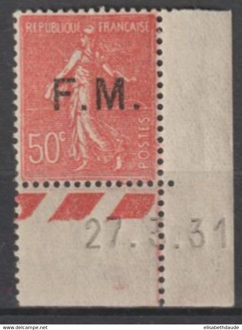 1929 - FM - VARIETE M RAPPROCHE ! Avec COIN DATE ! YVERT N°6c ** MNH - COTE = 30+ EUR. - - Unused Stamps