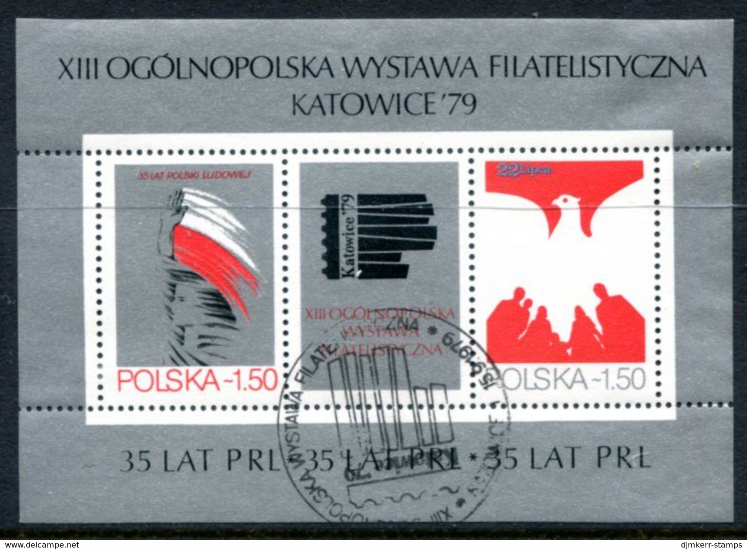 POLAND 1979 People's Republic Anniversary Used.  Michel Block 77 - Used Stamps