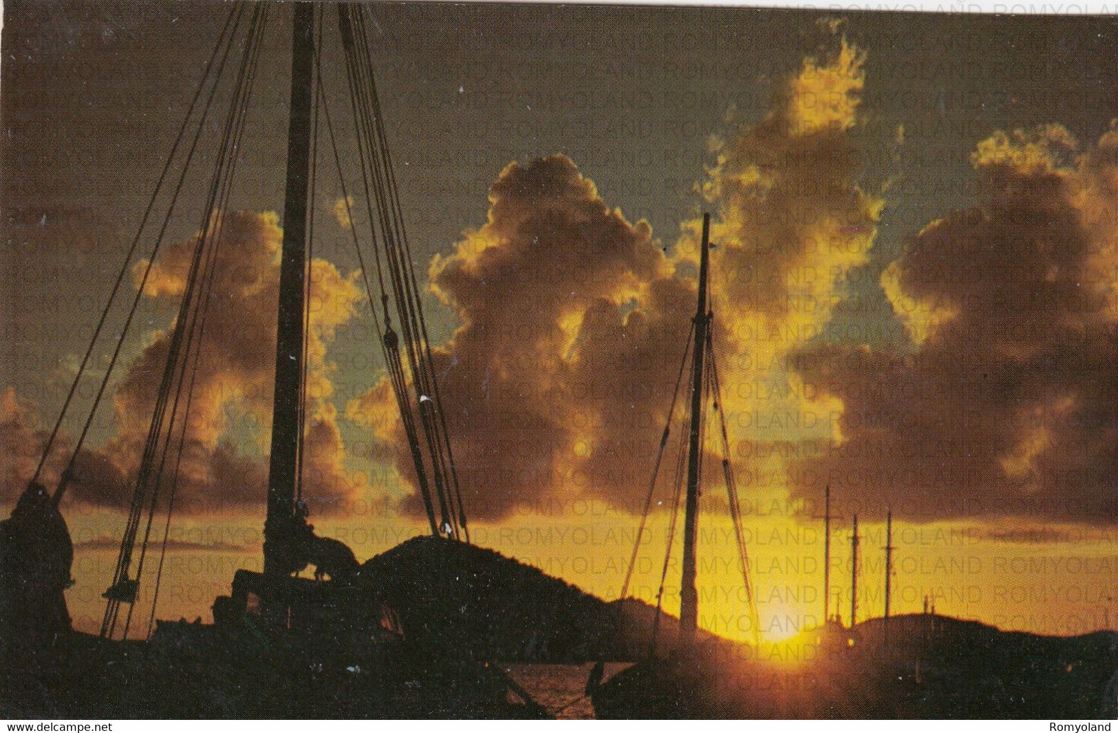 CARTOLINA  CHARLOTTE AMALIE,ANTILE,ISOLE VERGINI AMERICANE,STATI UNITI-SUNSET IN THE VIRGIN ISLANDS-VIAGGIATA 1967 - Islas Vírgenes Americanas