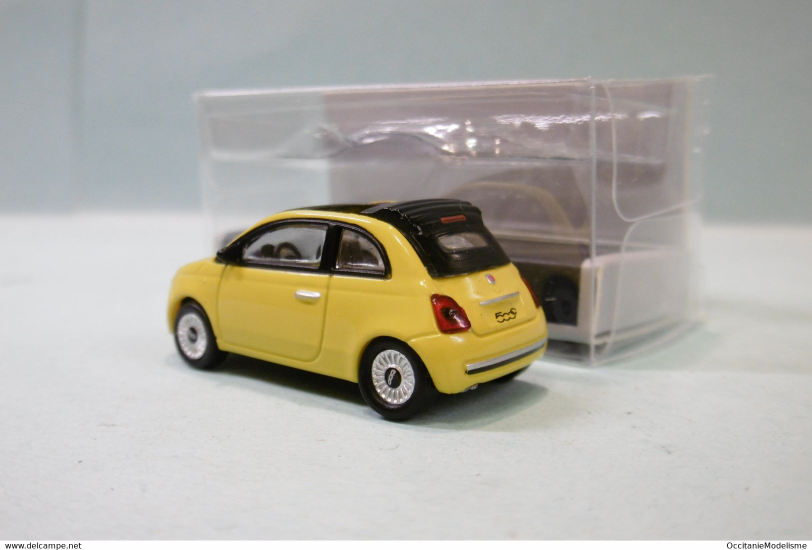 Norev - FIAT 500C 500 2009 Jaune Réf. 770059 Neuf NBO HO 1/87 - Strassenfahrzeuge