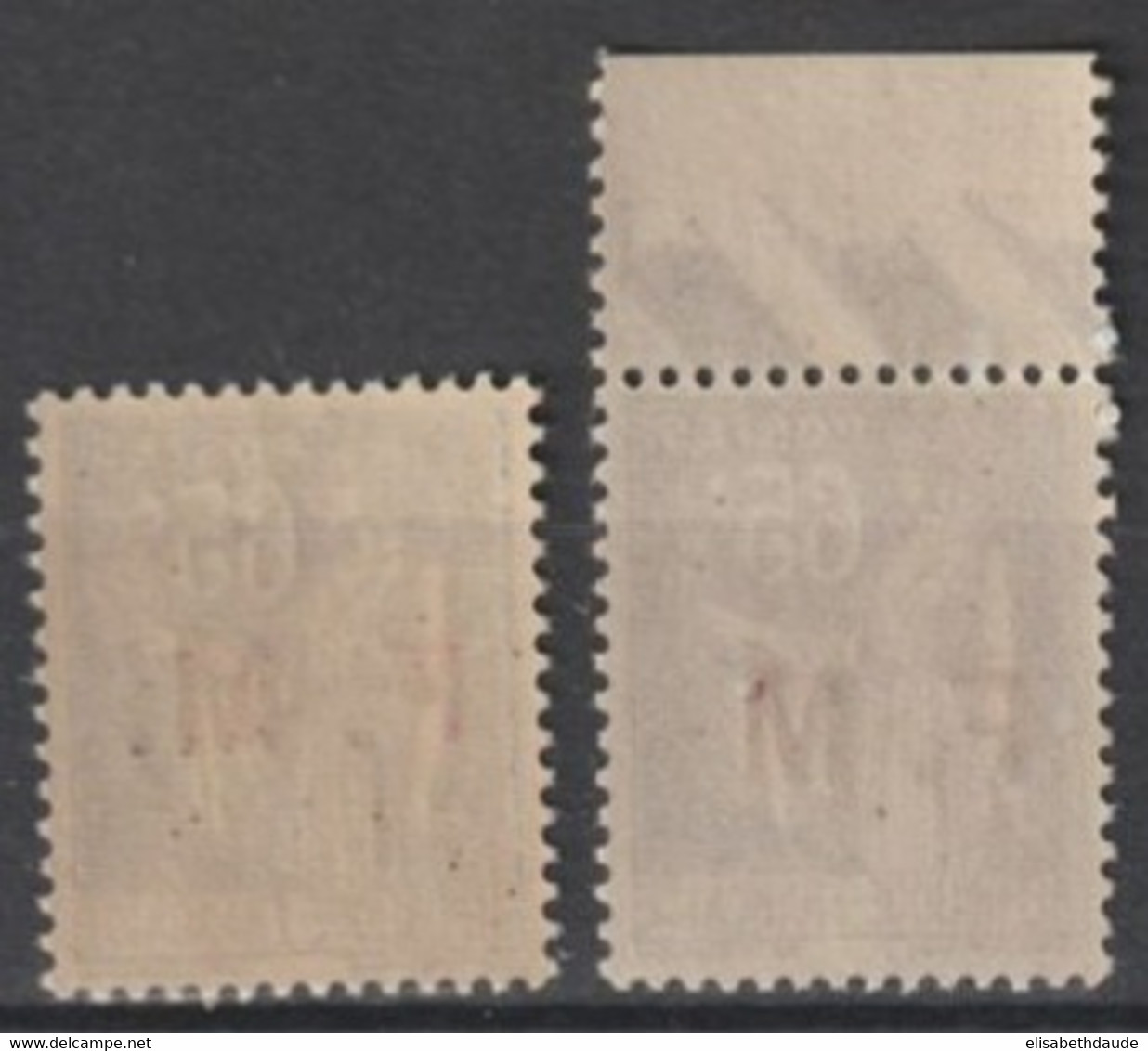 1937 - FM - VARIETE SANS POINT APRES M + NORMAL ! YVERT N°8+8a ** MNH - COTE = 62.8 EUR. - - Military Postage Stamps