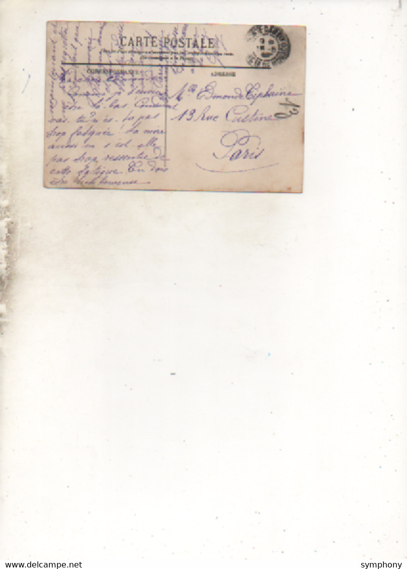 2 Timbres Albert 1er - 5 Ctes Vert-  1907 - Sur CPA Monte Carlo - L'escalier Du Casino -  2 Scans - - Cartas & Documentos