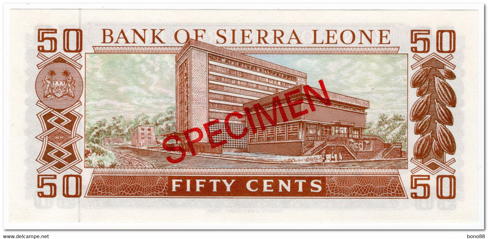 SIERRA LEONE,50 CENTS,1978,P.4,SPECIMEN,UNC - Sierra Leone