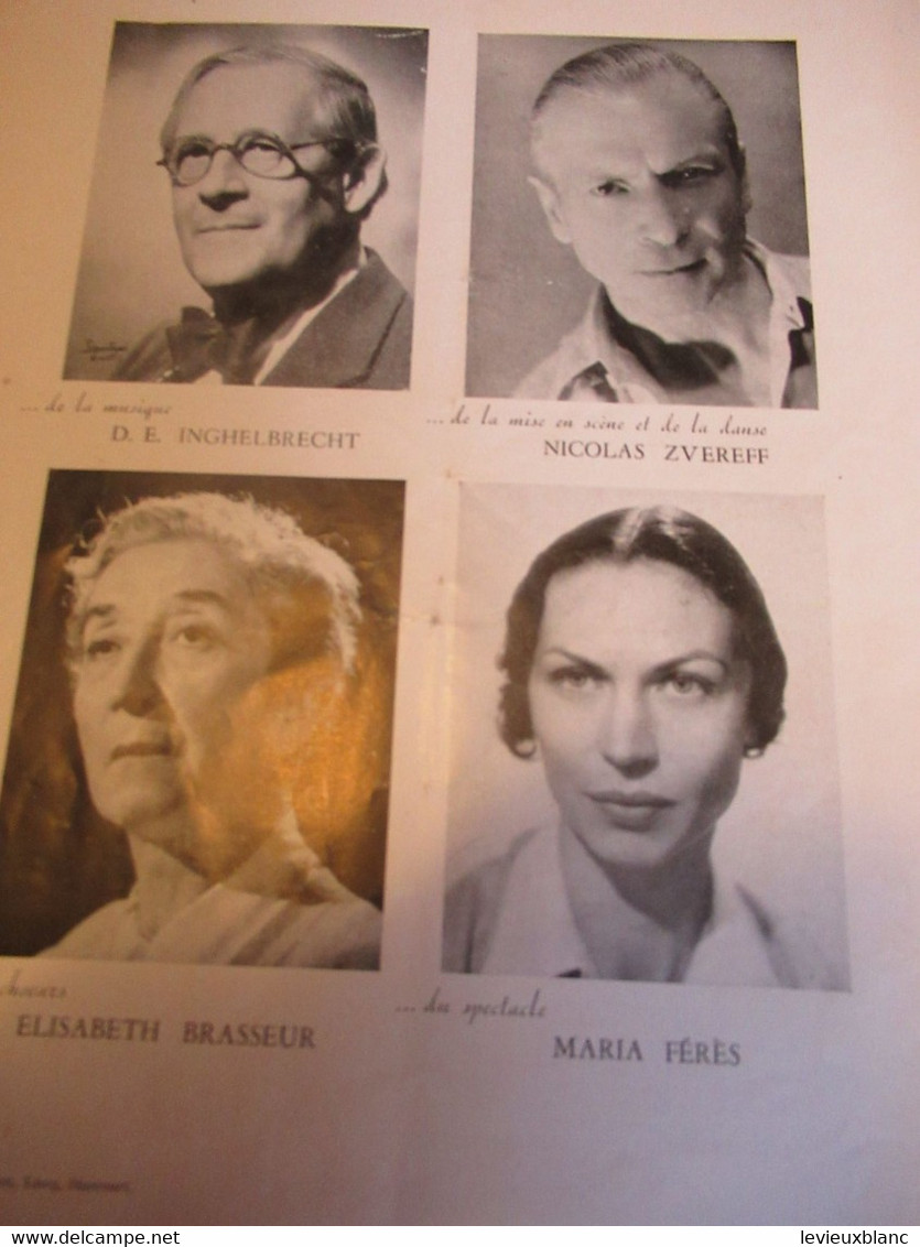 Programme Ancien/Opéra-Ballet/ Théâtre De L'EMPIRE/ Orphée-Gluck/ Maria Férés/1952   PROG357 - Programma's