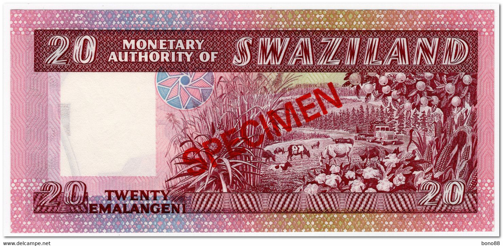 SWAZILAND,20 EMALANGENI,1978,P.5,SPECIMEN,UNC - Swaziland