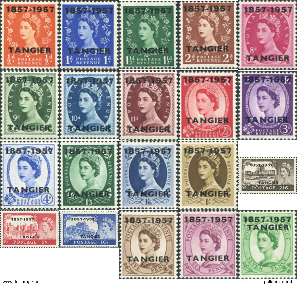 371661 MNH TANGER. Ocupación Britanica 1957 SERIE BASICA - Occ. Britanique MEF