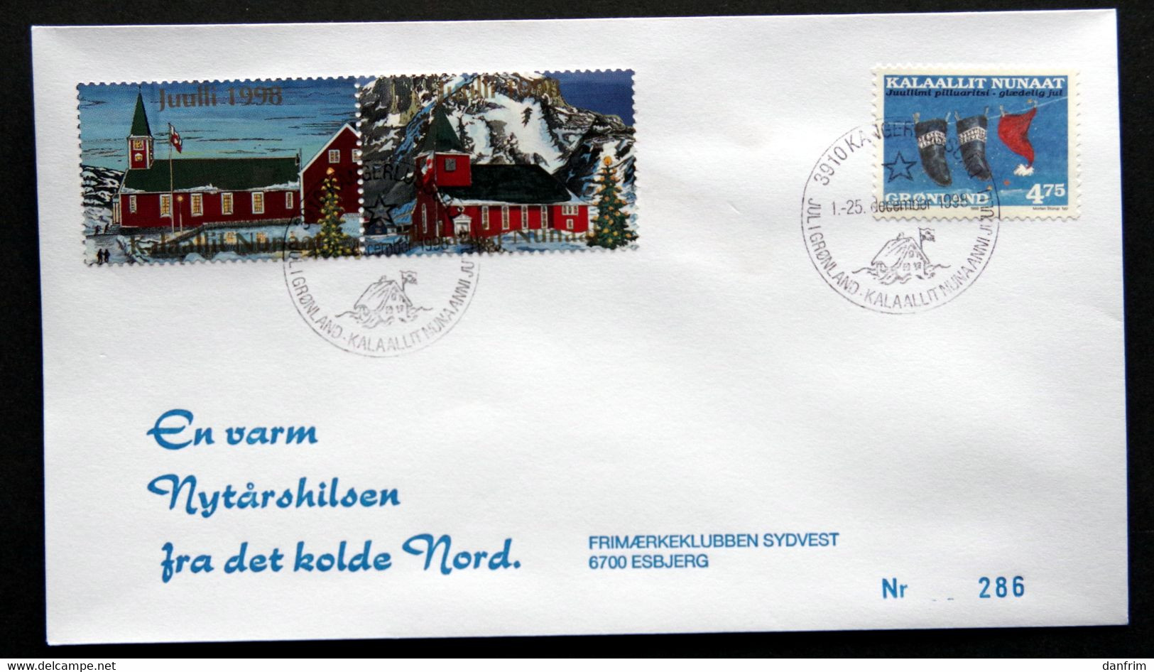 Greenland 1998 Cover  Minr.330  KANGERLUSSUA   (lot  784 ) - Brieven En Documenten