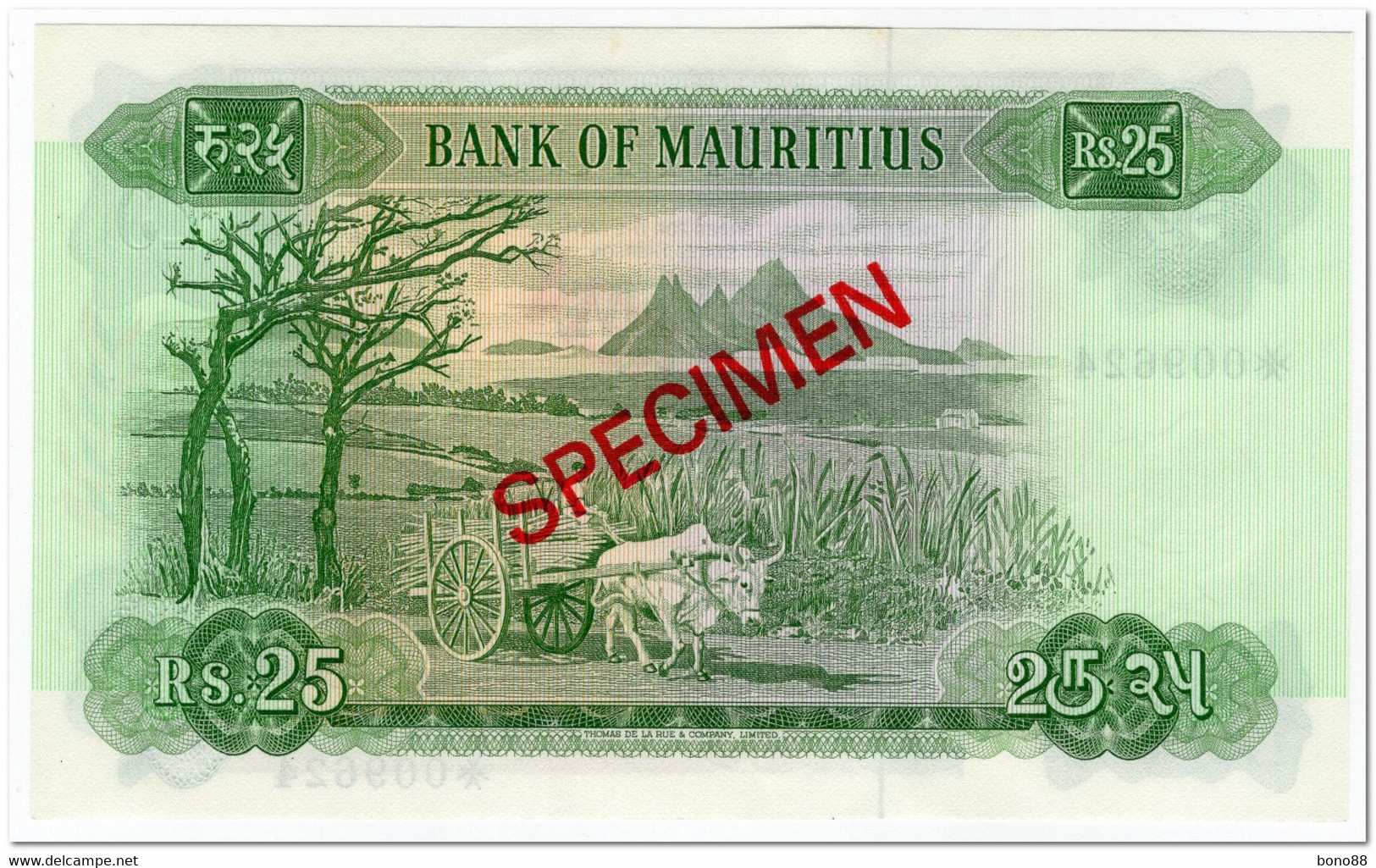 MAURITIUS,25 RUPEES,1967,P.32,SPECIMEN,UNC - Mauricio