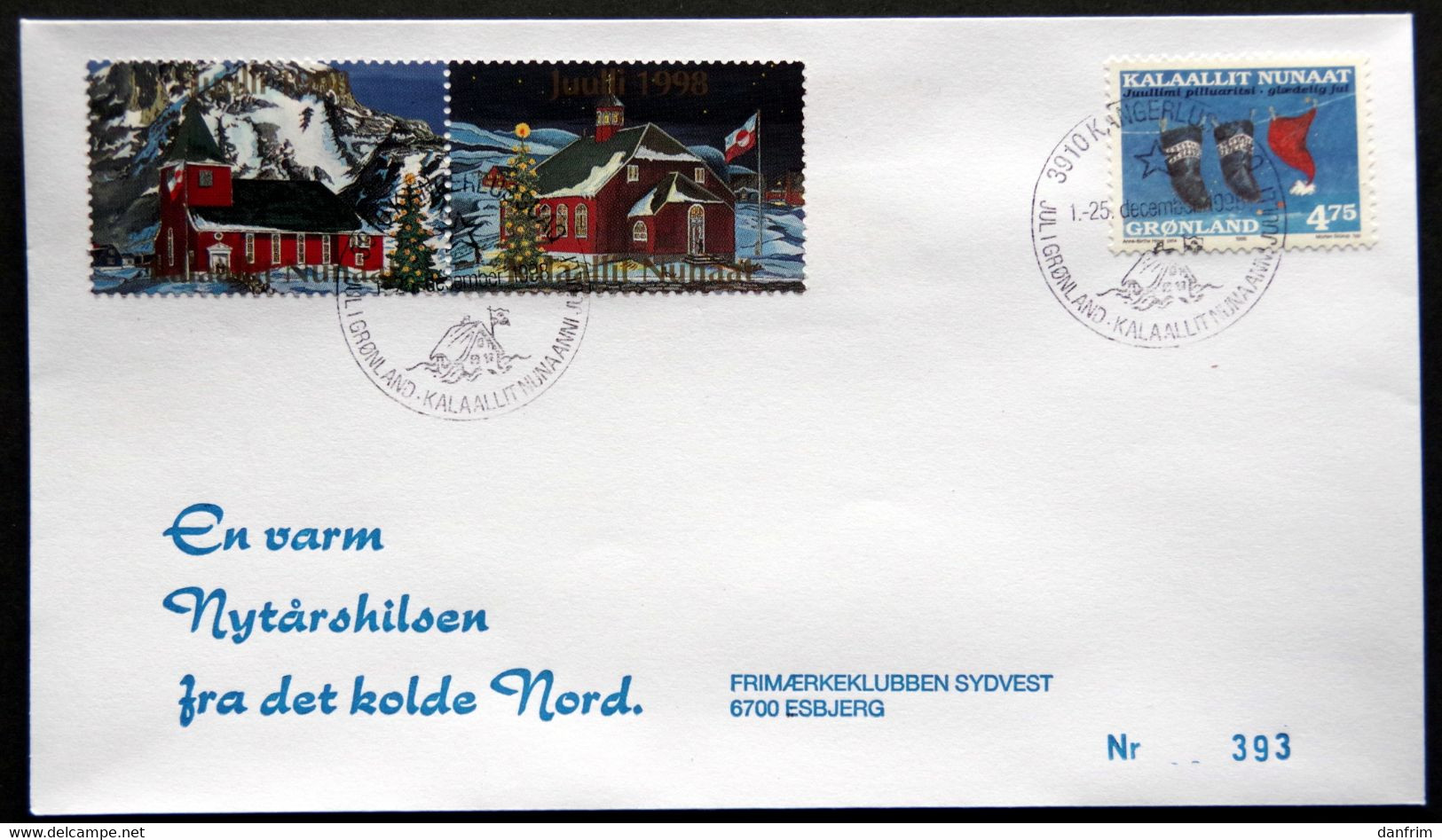 Greenland 1998 Cover  Minr.330  KANGERLUSSUA   (lot  784 ) - Briefe U. Dokumente