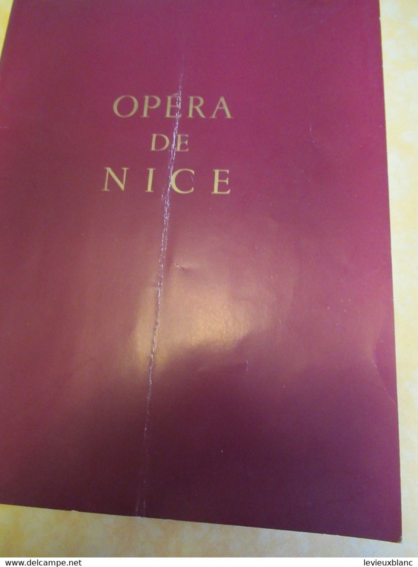 Programme Ancien/Opéra De NICE/Centenaire De La Création "LES PÊCHEURS De PERLES"/Musique De Georges BIZET/1963  PROG358 - Programma's