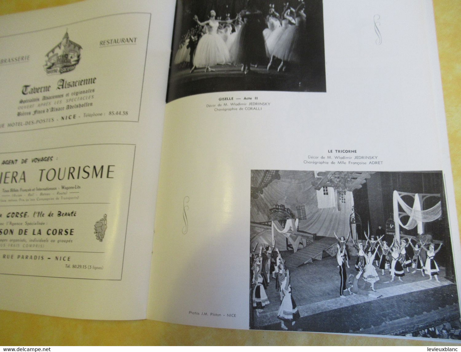 Programme ancien/Opéra de NICE/Centenaire de la création "LES PÊCHEURS de PERLES"/Musique de Georges BIZET/1963  PROG358