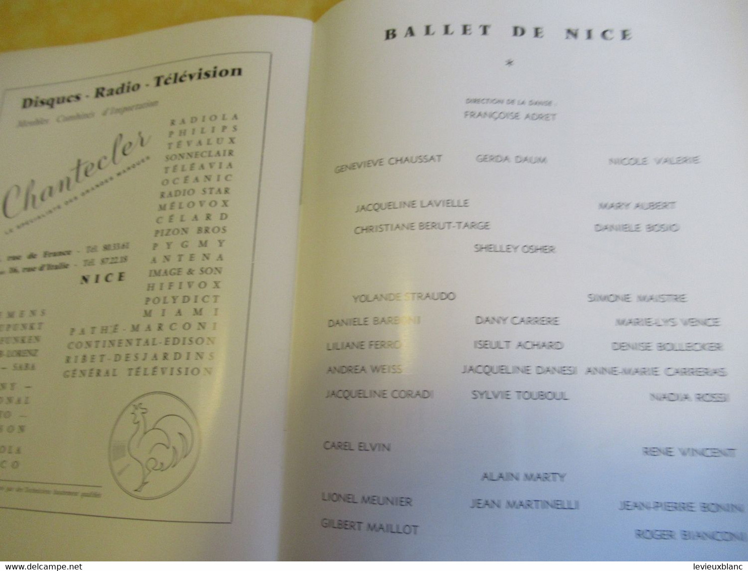 Programme ancien/Opéra de NICE/Centenaire de la création "LES PÊCHEURS de PERLES"/Musique de Georges BIZET/1963  PROG358