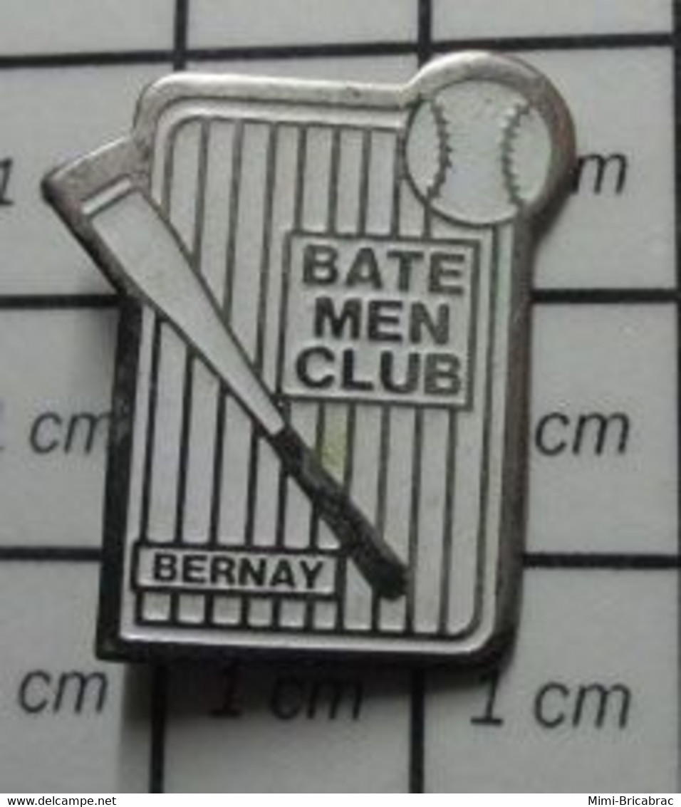 116A Pins Pin's / Rare & Belle Qualité / SPORTS / BASE-BALL CLUB BERNAY BATE MEN - Honkbal