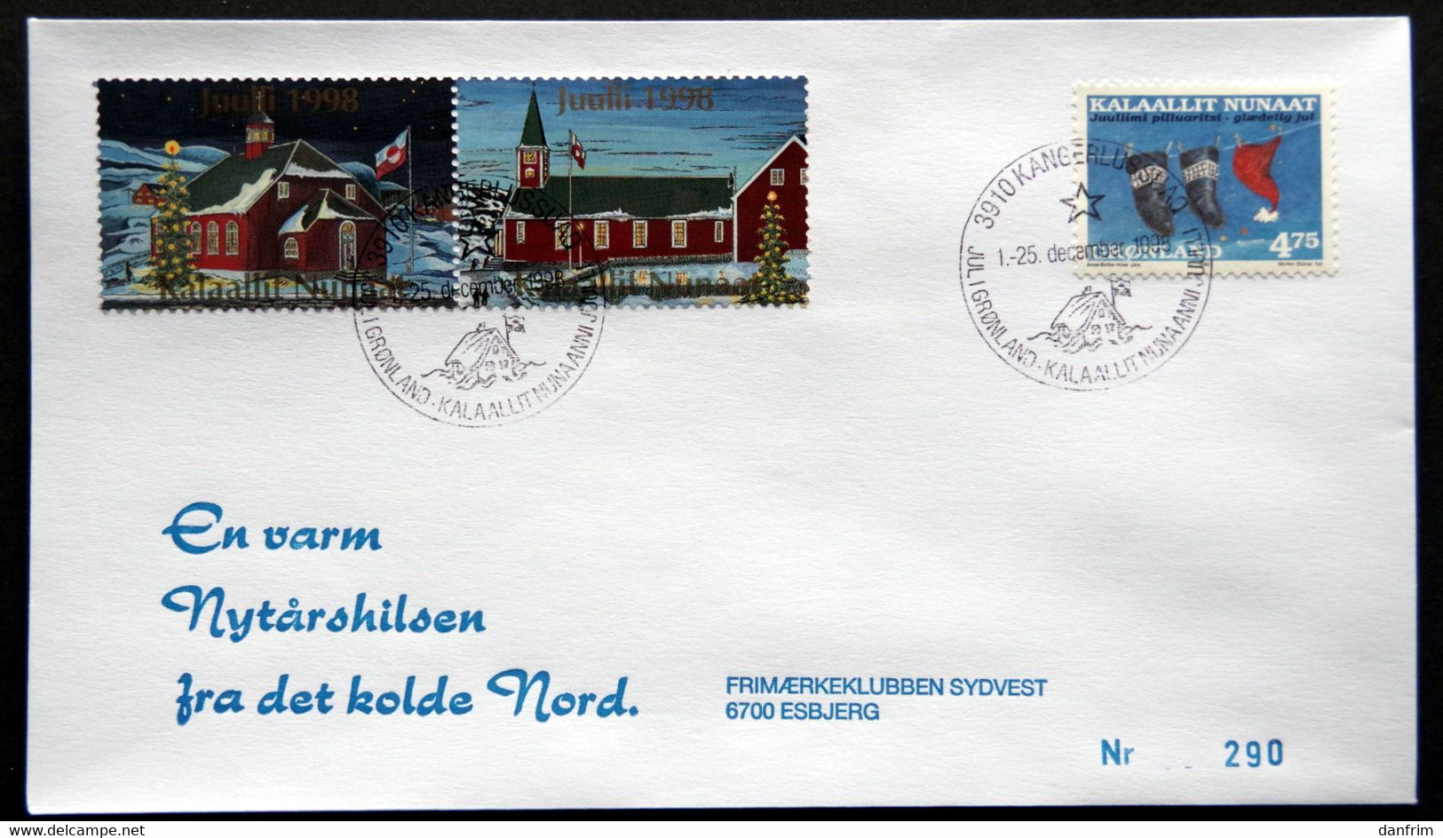 Greenland 1998 Cover  Minr.330  KANGERLUSSUA   (lot  784 ) - Covers & Documents