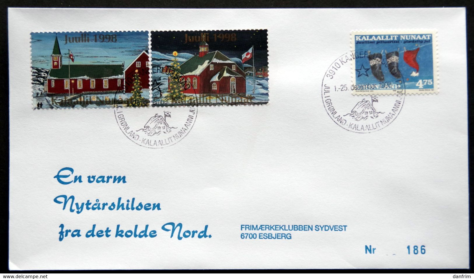 Greenland 1998 Cover  Minr.330  KANGERLUSSUA   (lot  784 ) - Covers & Documents