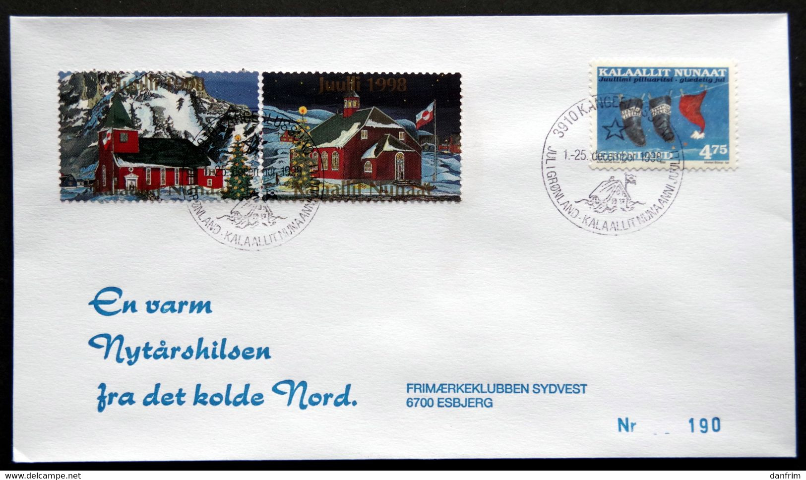 Greenland 1998 Cover  Minr.330  KANGERLUSSUA   (lot  784 ) - Covers & Documents