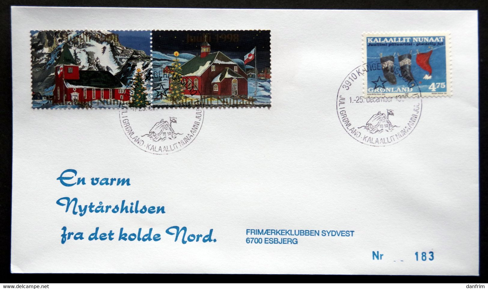 Greenland 1998 Cover  Minr.330  KANGERLUSSUA   (lot  784 ) - Covers & Documents