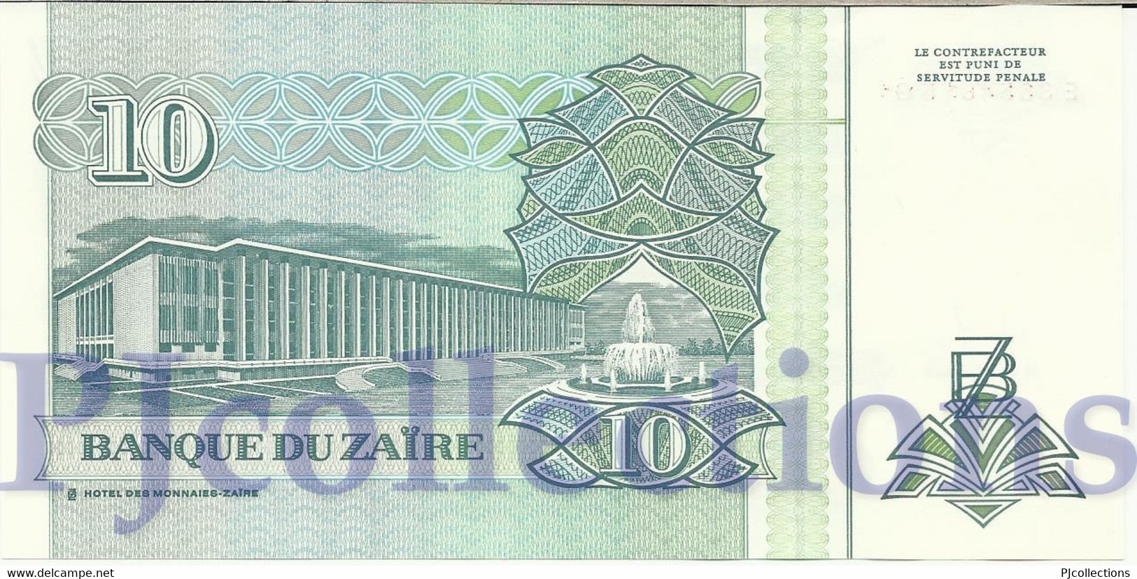 LOT ZAIRE 10 N. ZAIRES 1993 PICK 55a UNC X 5 PCS - Zaïre