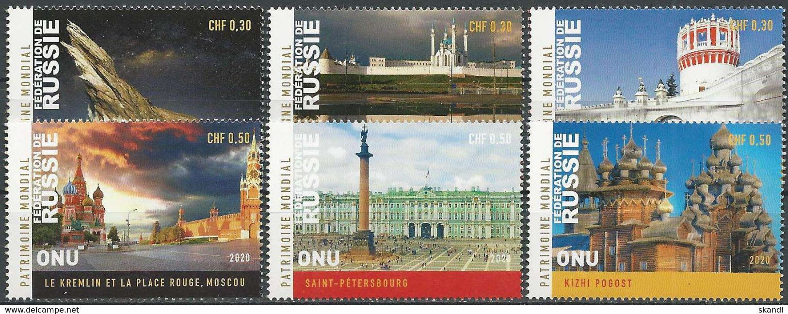 UNO GENF 2020 Mi-Nr. 1119/24 ** MNH - Nuovi