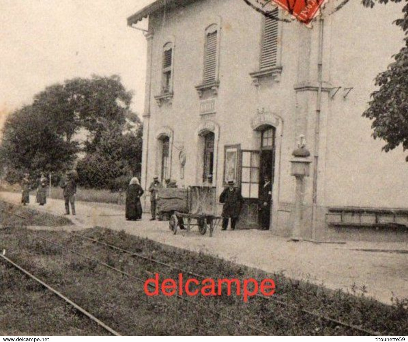 87- NANTIAT- La GARE- ATTENTE Du TRAIN- Ecrite 1916- - Nantiat