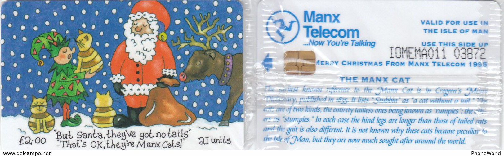 Mann Isle, Santa & The Manx Cat & Merry Christmas 1995, Mint In Blister - Isle Of Man