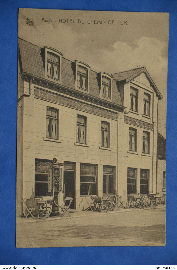 Asch 1930: Hôtel Du Chemin De Fer Avec Pompe à Essence. Rare - As