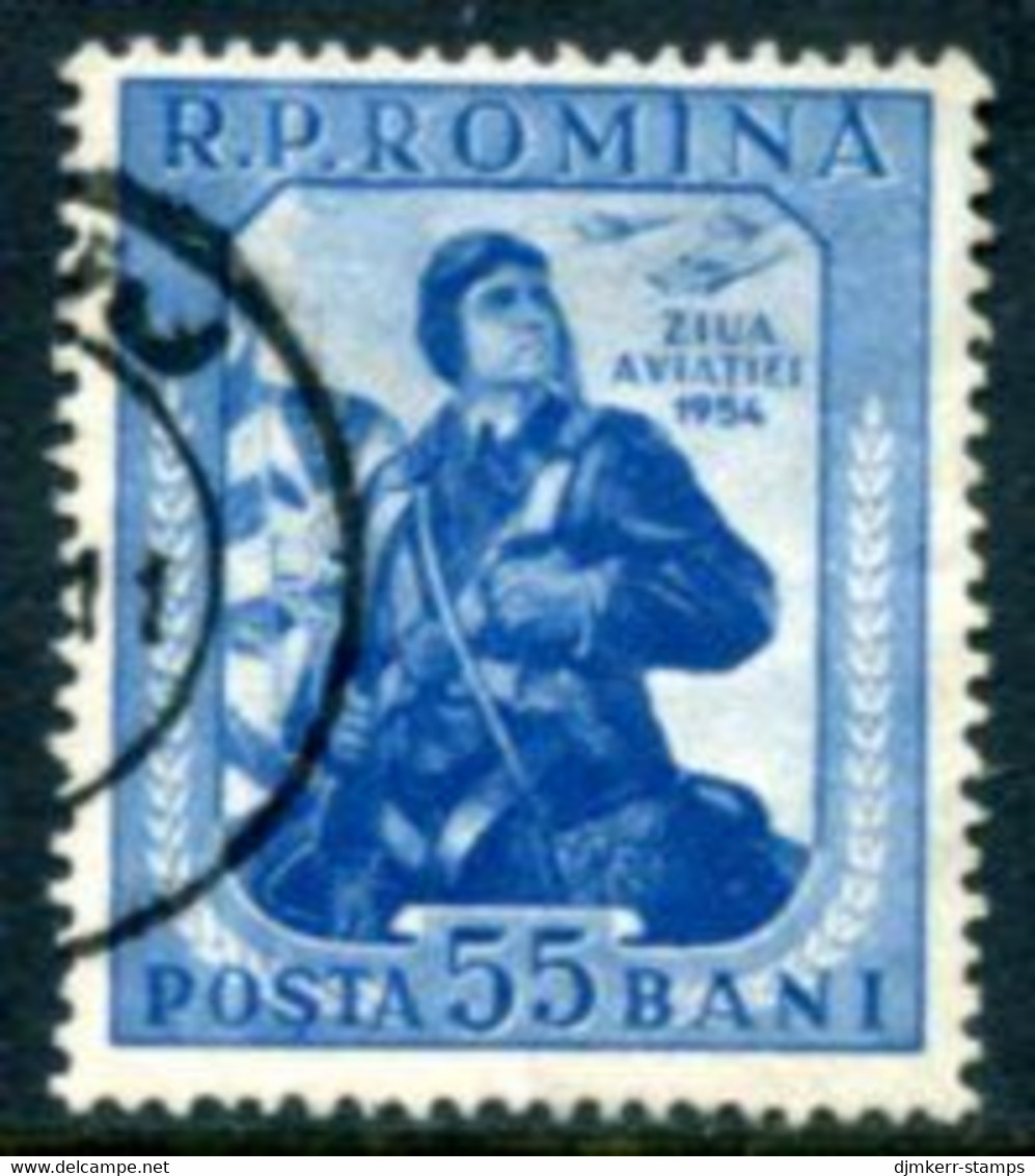 ROMANIA 1954 Aviators Day Used,  Michel 1488 - Usado