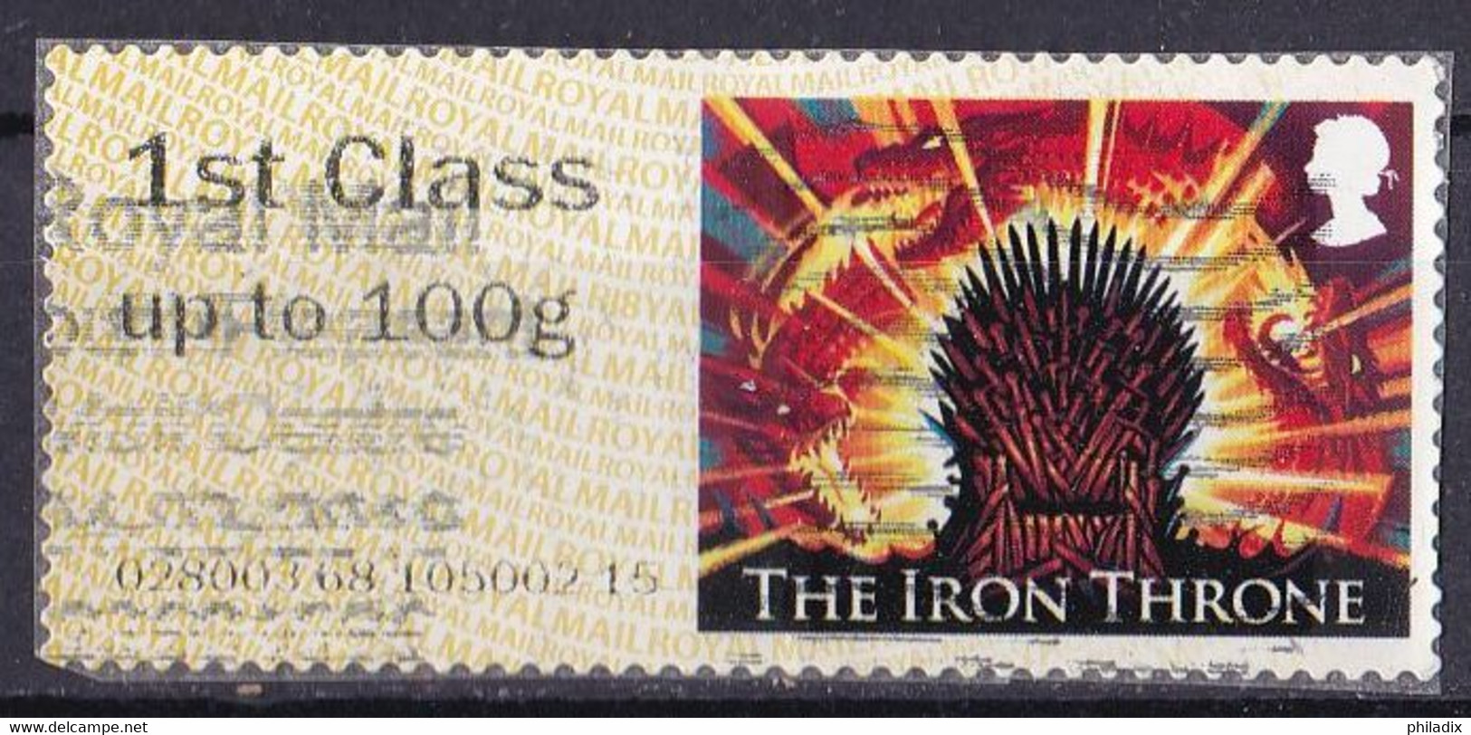 Großbritannien Up To 100g The Iron Throne O/used) (A3-8) - Post & Go Stamps