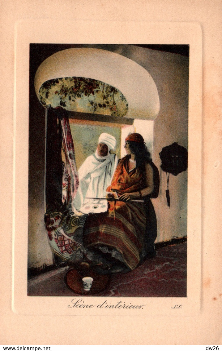 Ethnologie Afrique (Maghreb, Algérie) Scène D'intérieur (couple) - Carte LL N° 6068 Colorisée, Non Circulée - Afrique