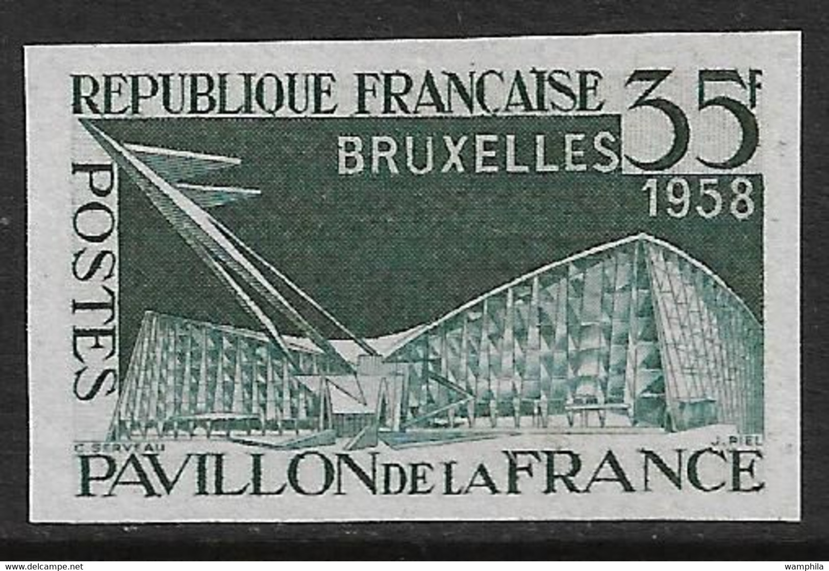 France Essai Non Dentelé N° 1156** Exposition De Bruxelles. - Pruebas De Colores 1945-…