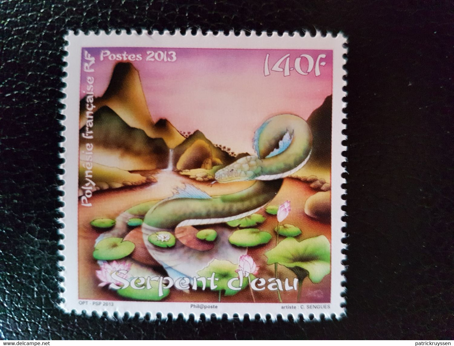 Polynesia 2013 Polynesie Annee Serpent Chine Chinese Year Snake Reptile 1v Mnh - Neufs