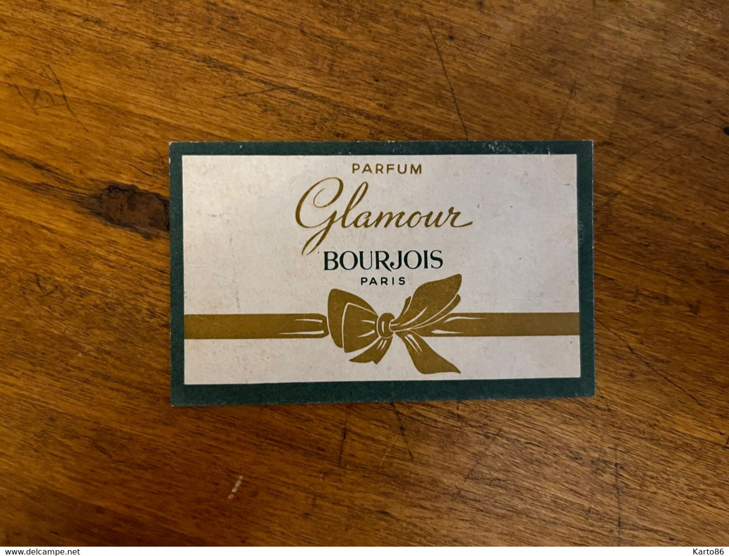 Carte Parfumée Ancienne " Parfum Glamour De BOURJOIS Paris " + Pub Mme CORBET Parfumerie Villedieu La Blouère * Mode - Mode