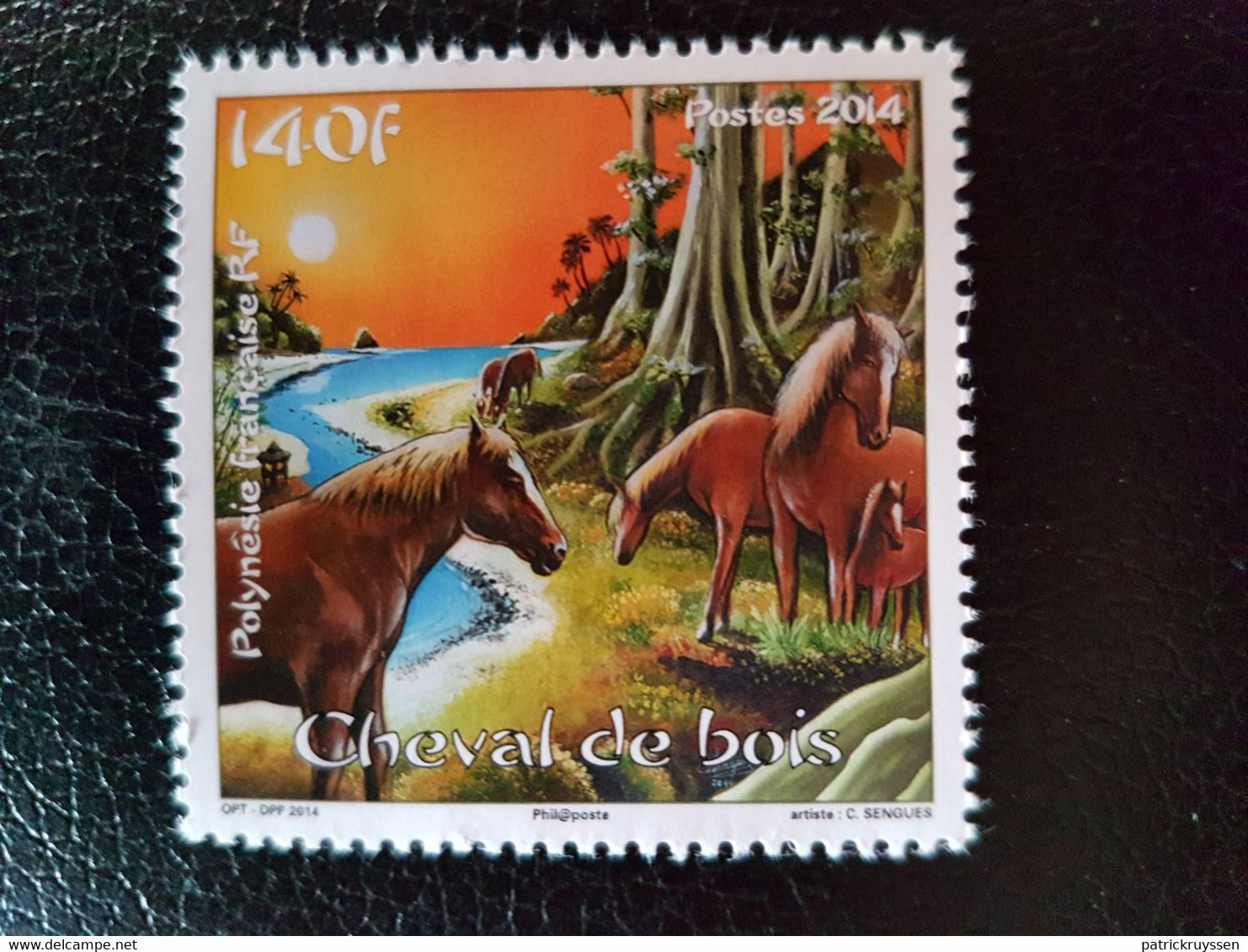 Polynesia 2014 Polynesie China Chinese Zodiac Year HORSE Cheval Pferd 马 1v Mnh - Neufs