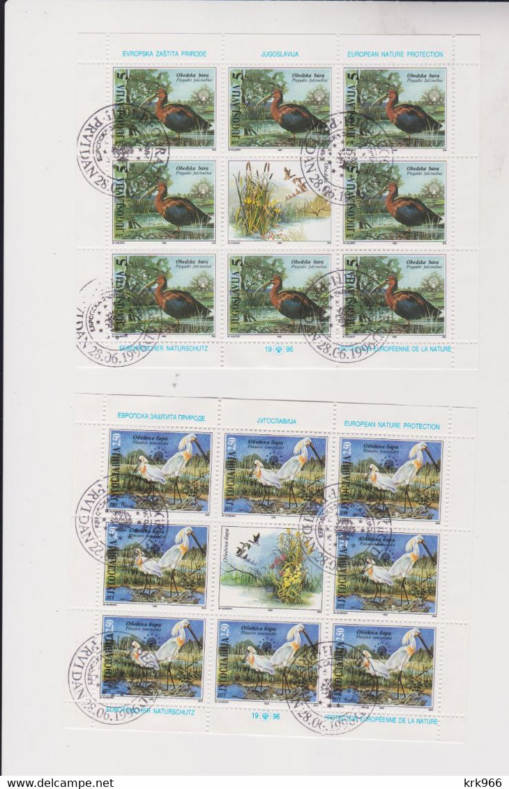 YUGOSLAVIA,1996 Sheet Set   Nature Protection  Used - Used Stamps